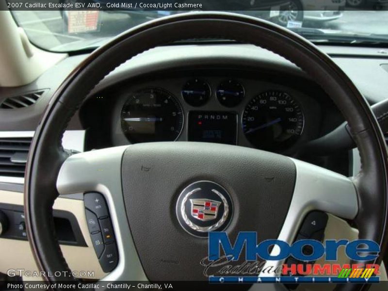 Gold Mist / Cocoa/Light Cashmere 2007 Cadillac Escalade ESV AWD