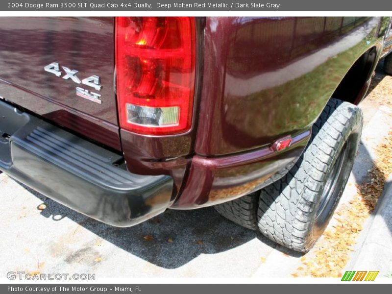 Deep Molten Red Metallic / Dark Slate Gray 2004 Dodge Ram 3500 SLT Quad Cab 4x4 Dually