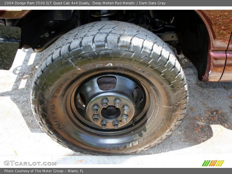 Deep Molten Red Metallic / Dark Slate Gray 2004 Dodge Ram 3500 SLT Quad Cab 4x4 Dually