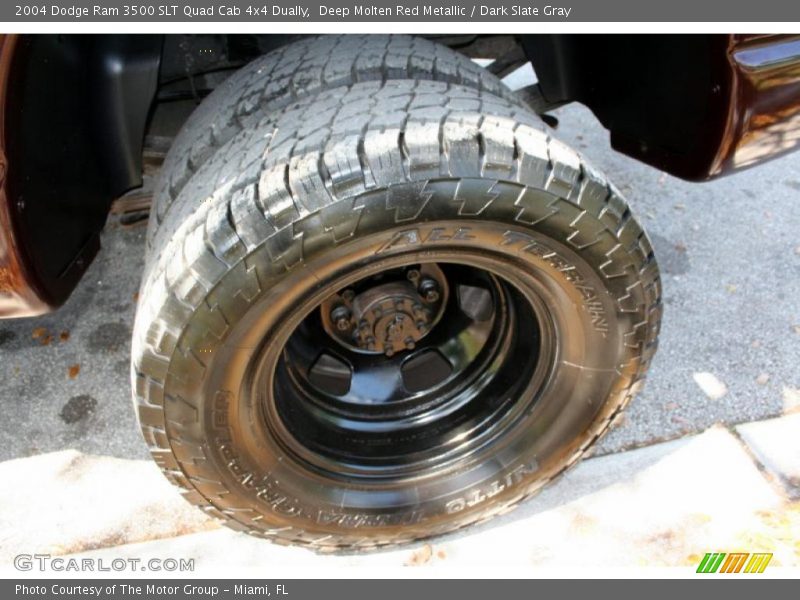 Deep Molten Red Metallic / Dark Slate Gray 2004 Dodge Ram 3500 SLT Quad Cab 4x4 Dually