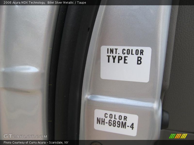 Billet Silver Metallic / Taupe 2008 Acura MDX Technology