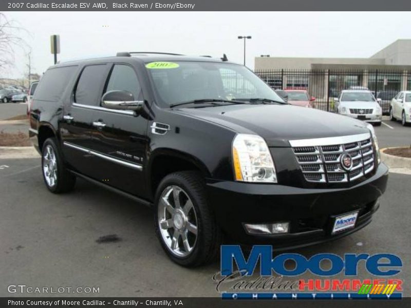 Black Raven / Ebony/Ebony 2007 Cadillac Escalade ESV AWD