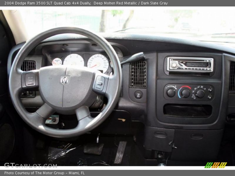 Deep Molten Red Metallic / Dark Slate Gray 2004 Dodge Ram 3500 SLT Quad Cab 4x4 Dually
