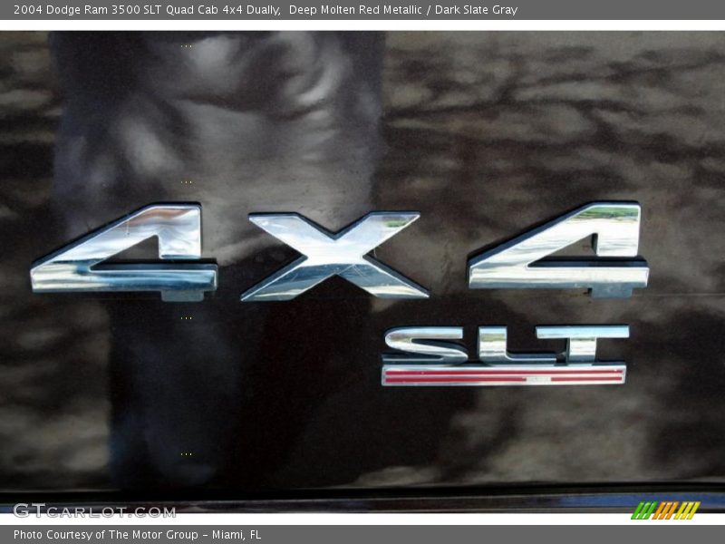 Deep Molten Red Metallic / Dark Slate Gray 2004 Dodge Ram 3500 SLT Quad Cab 4x4 Dually