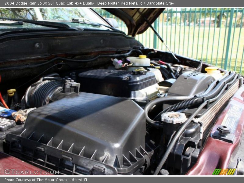 Deep Molten Red Metallic / Dark Slate Gray 2004 Dodge Ram 3500 SLT Quad Cab 4x4 Dually