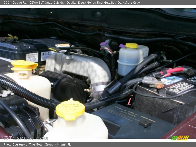 Deep Molten Red Metallic / Dark Slate Gray 2004 Dodge Ram 3500 SLT Quad Cab 4x4 Dually