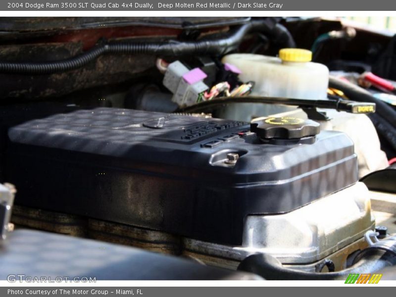 Deep Molten Red Metallic / Dark Slate Gray 2004 Dodge Ram 3500 SLT Quad Cab 4x4 Dually