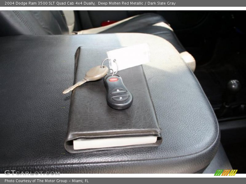 Deep Molten Red Metallic / Dark Slate Gray 2004 Dodge Ram 3500 SLT Quad Cab 4x4 Dually