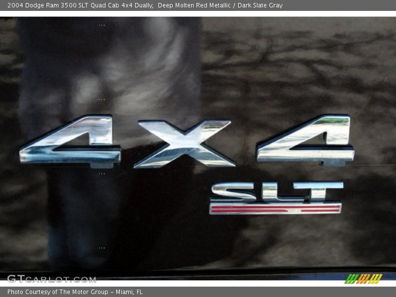 Deep Molten Red Metallic / Dark Slate Gray 2004 Dodge Ram 3500 SLT Quad Cab 4x4 Dually
