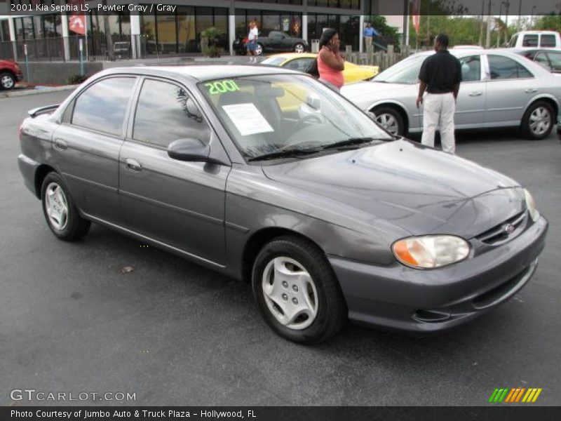Pewter Gray / Gray 2001 Kia Sephia LS