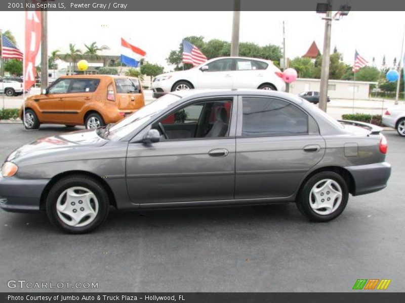 Pewter Gray / Gray 2001 Kia Sephia LS