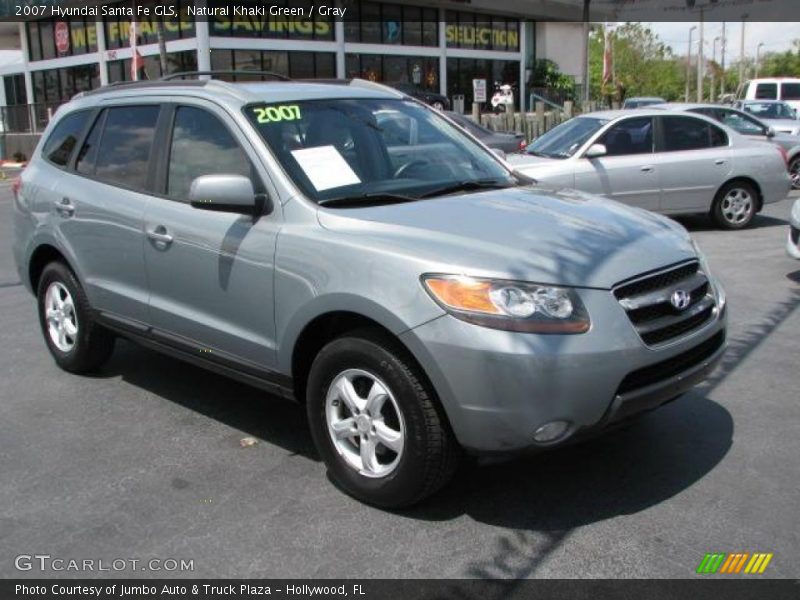 Natural Khaki Green / Gray 2007 Hyundai Santa Fe GLS
