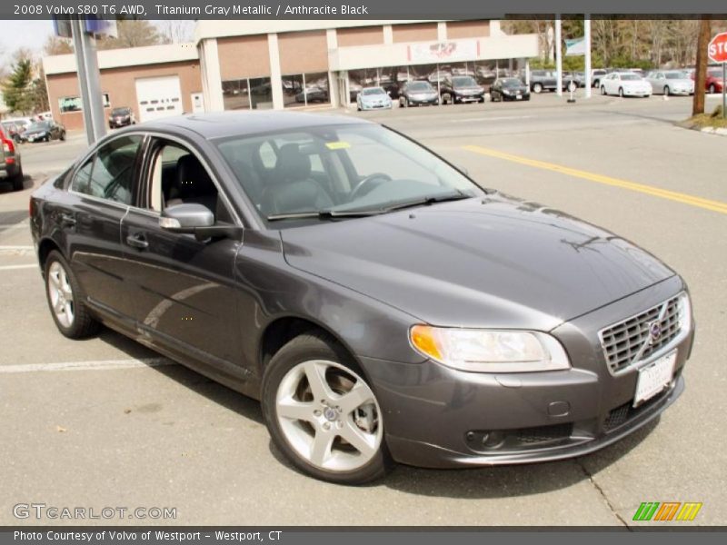 Titanium Gray Metallic / Anthracite Black 2008 Volvo S80 T6 AWD