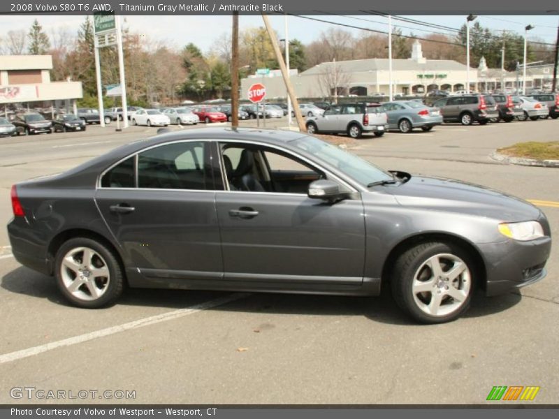 Titanium Gray Metallic / Anthracite Black 2008 Volvo S80 T6 AWD