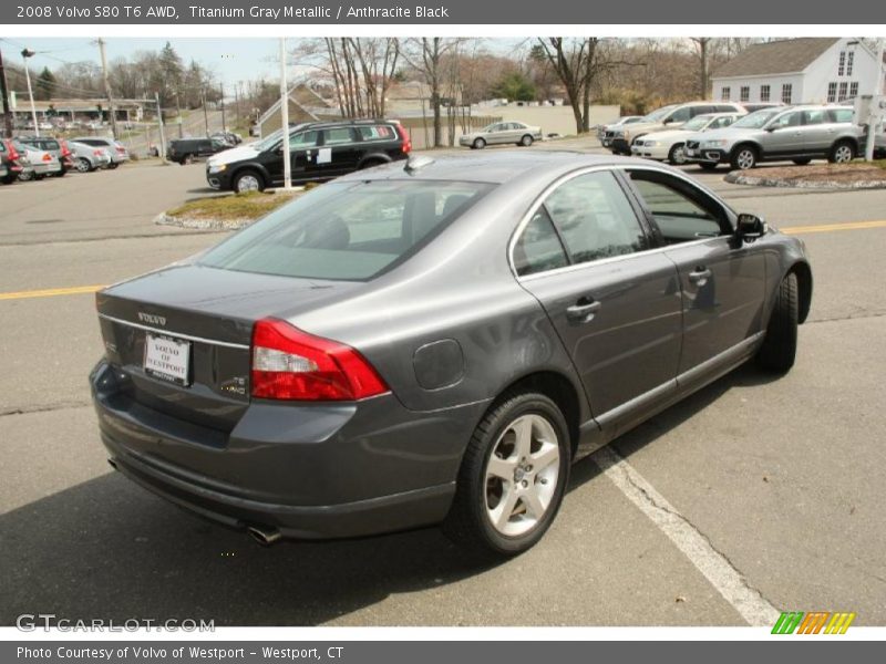 Titanium Gray Metallic / Anthracite Black 2008 Volvo S80 T6 AWD