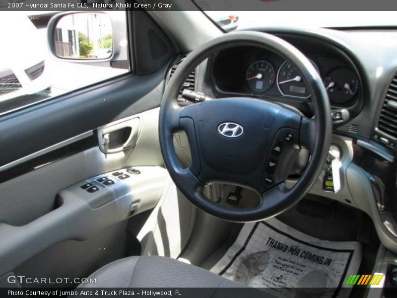 Natural Khaki Green / Gray 2007 Hyundai Santa Fe GLS