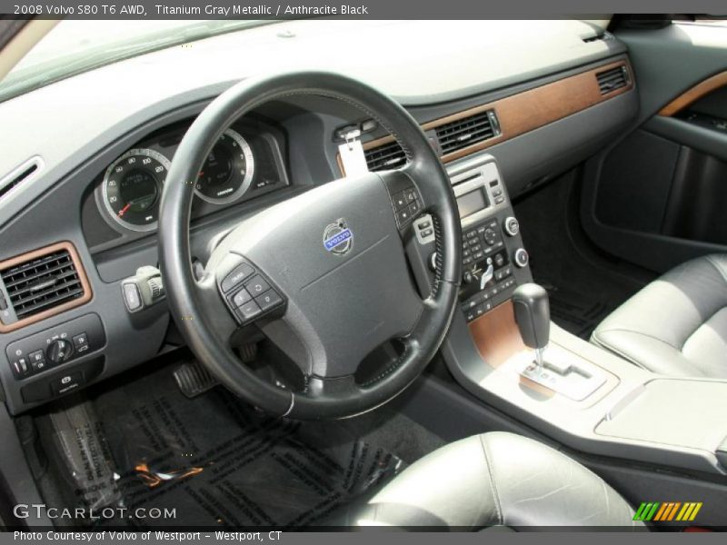 Titanium Gray Metallic / Anthracite Black 2008 Volvo S80 T6 AWD