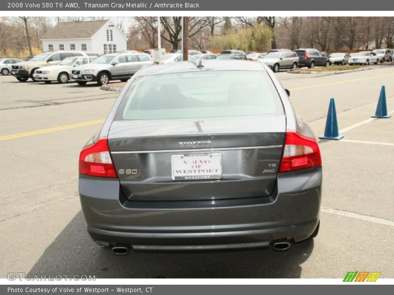 Titanium Gray Metallic / Anthracite Black 2008 Volvo S80 T6 AWD