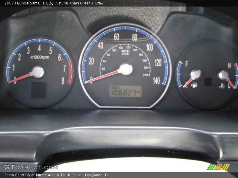 Natural Khaki Green / Gray 2007 Hyundai Santa Fe GLS