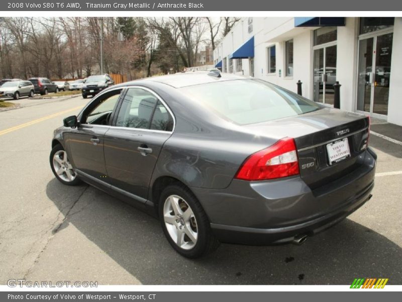 Titanium Gray Metallic / Anthracite Black 2008 Volvo S80 T6 AWD