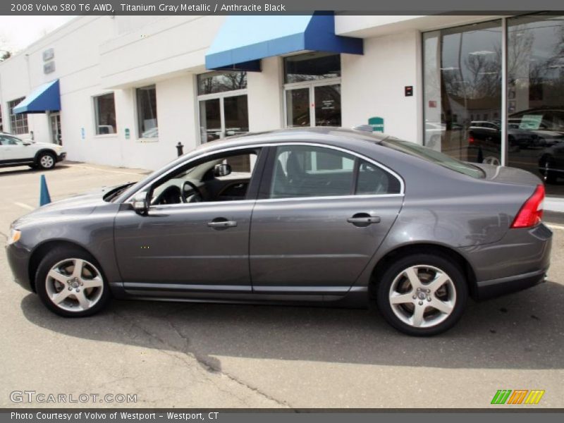 Titanium Gray Metallic / Anthracite Black 2008 Volvo S80 T6 AWD