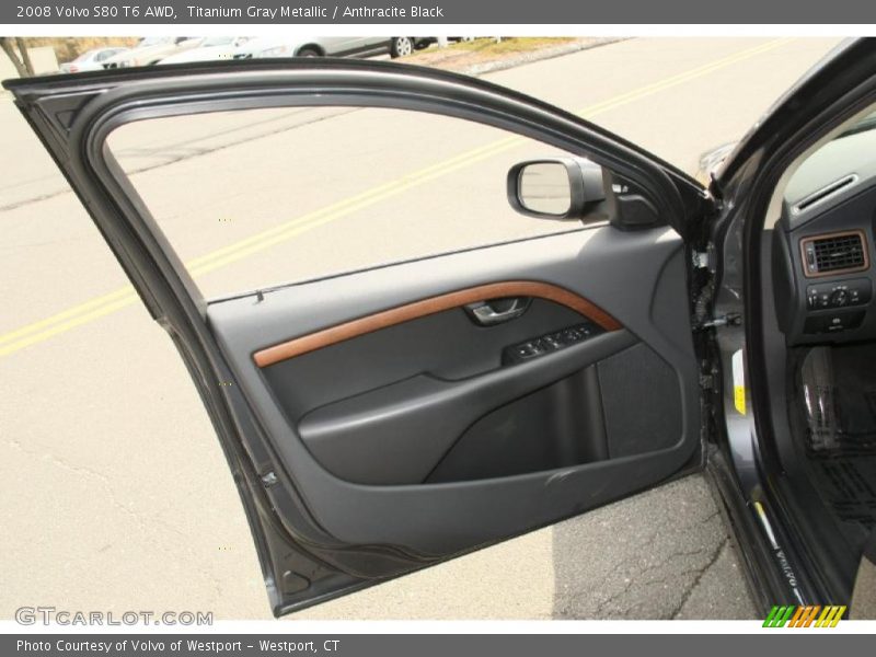 Titanium Gray Metallic / Anthracite Black 2008 Volvo S80 T6 AWD