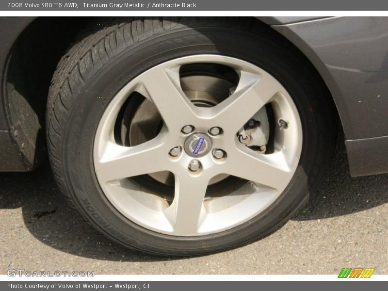 Titanium Gray Metallic / Anthracite Black 2008 Volvo S80 T6 AWD
