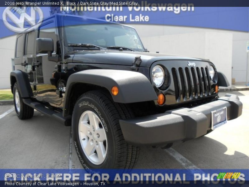 Black / Dark Slate Gray/Med Slate Gray 2008 Jeep Wrangler Unlimited X