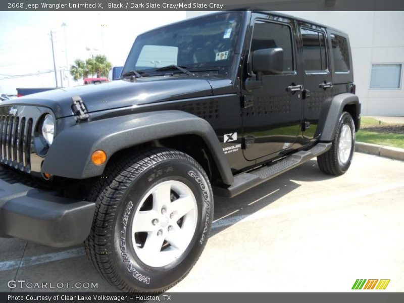 Black / Dark Slate Gray/Med Slate Gray 2008 Jeep Wrangler Unlimited X