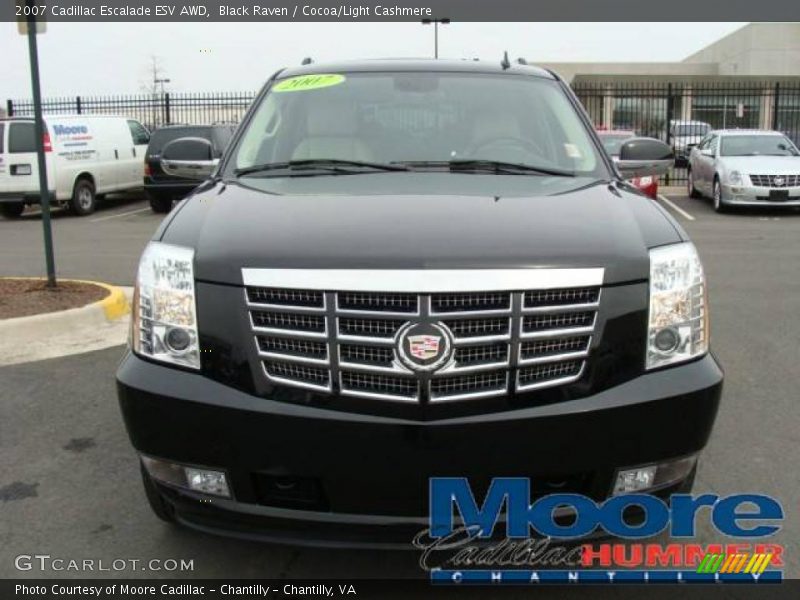 Black Raven / Cocoa/Light Cashmere 2007 Cadillac Escalade ESV AWD