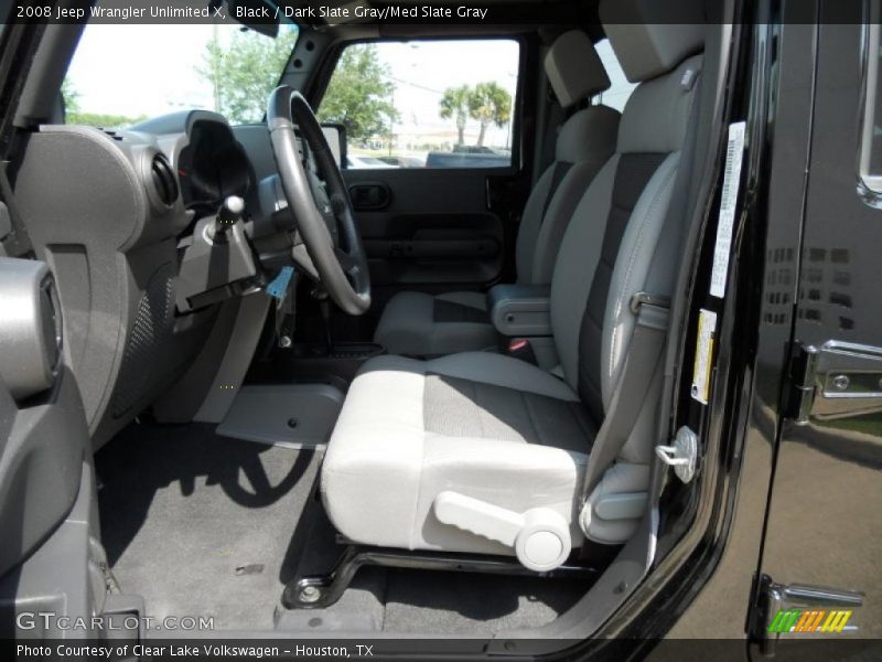Black / Dark Slate Gray/Med Slate Gray 2008 Jeep Wrangler Unlimited X