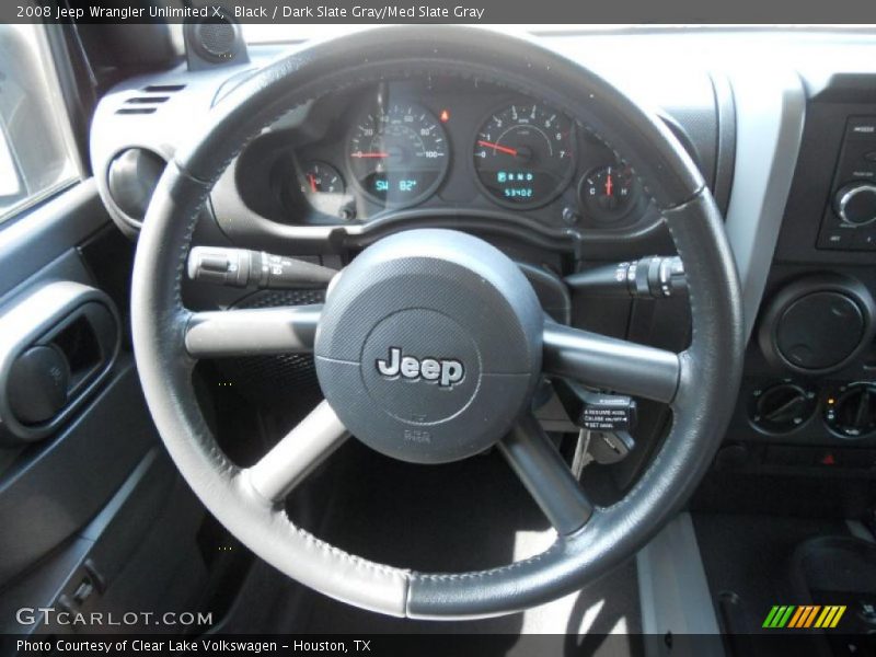 Black / Dark Slate Gray/Med Slate Gray 2008 Jeep Wrangler Unlimited X