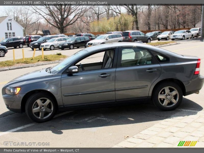 Titanium Gray Metallic / Dark Beige/Quartz 2007 Volvo S40 T5 AWD