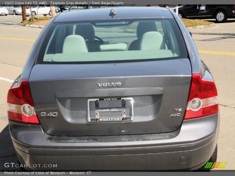 Titanium Gray Metallic / Dark Beige/Quartz 2007 Volvo S40 T5 AWD