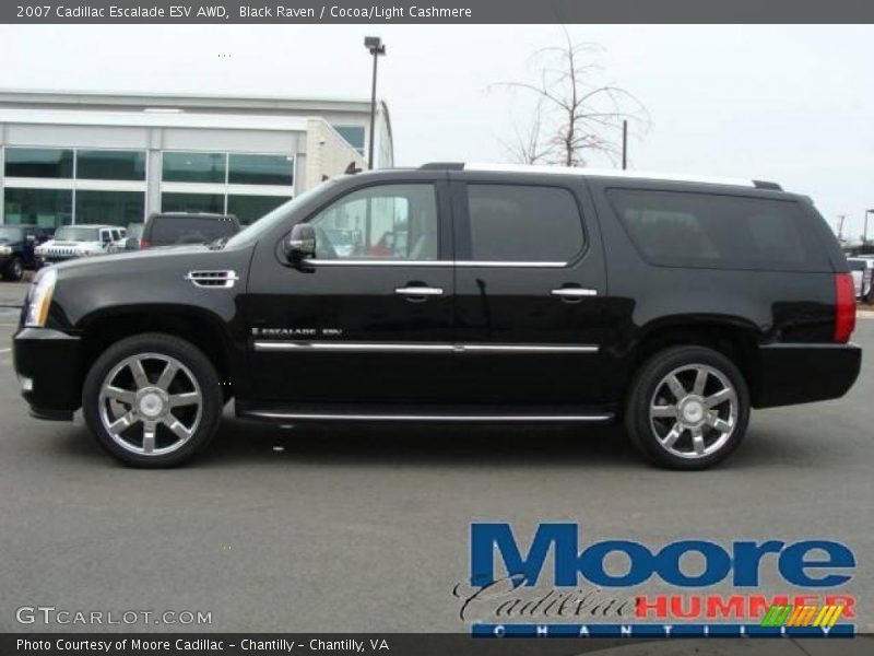 Black Raven / Cocoa/Light Cashmere 2007 Cadillac Escalade ESV AWD