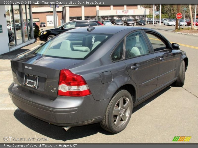 Titanium Gray Metallic / Dark Beige/Quartz 2007 Volvo S40 T5 AWD