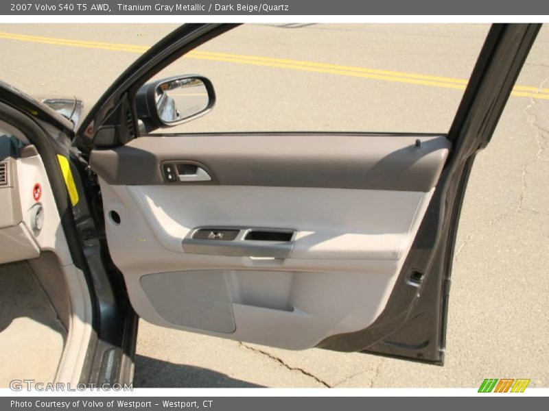Titanium Gray Metallic / Dark Beige/Quartz 2007 Volvo S40 T5 AWD