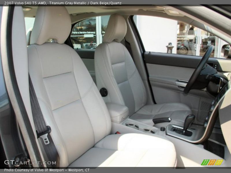 Titanium Gray Metallic / Dark Beige/Quartz 2007 Volvo S40 T5 AWD