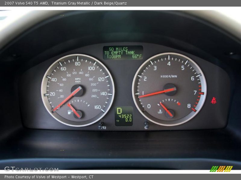  2007 S40 T5 AWD T5 AWD Gauges