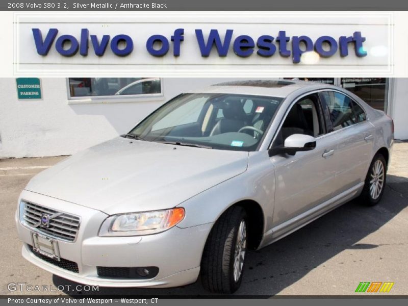Silver Metallic / Anthracite Black 2008 Volvo S80 3.2