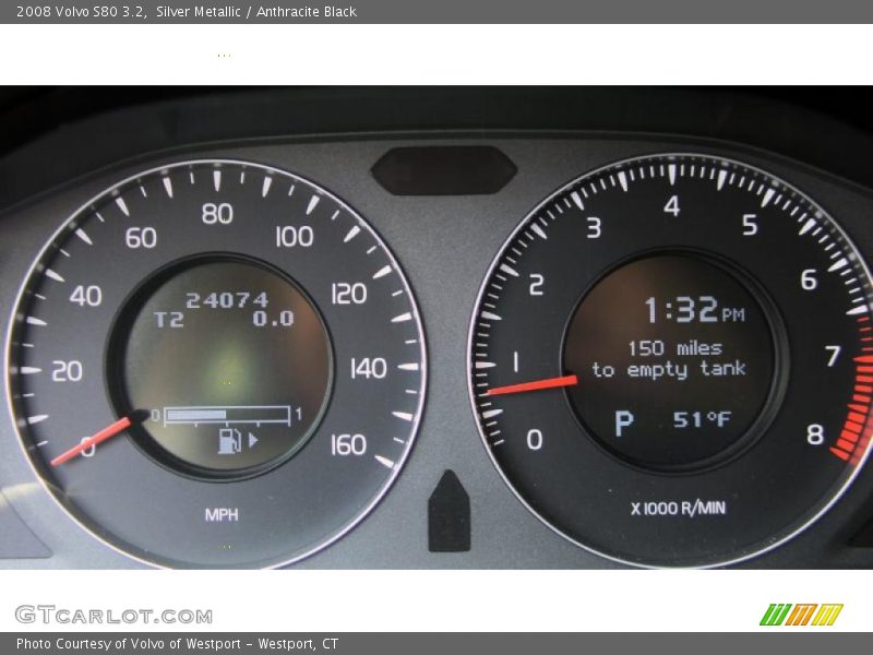 Silver Metallic / Anthracite Black 2008 Volvo S80 3.2