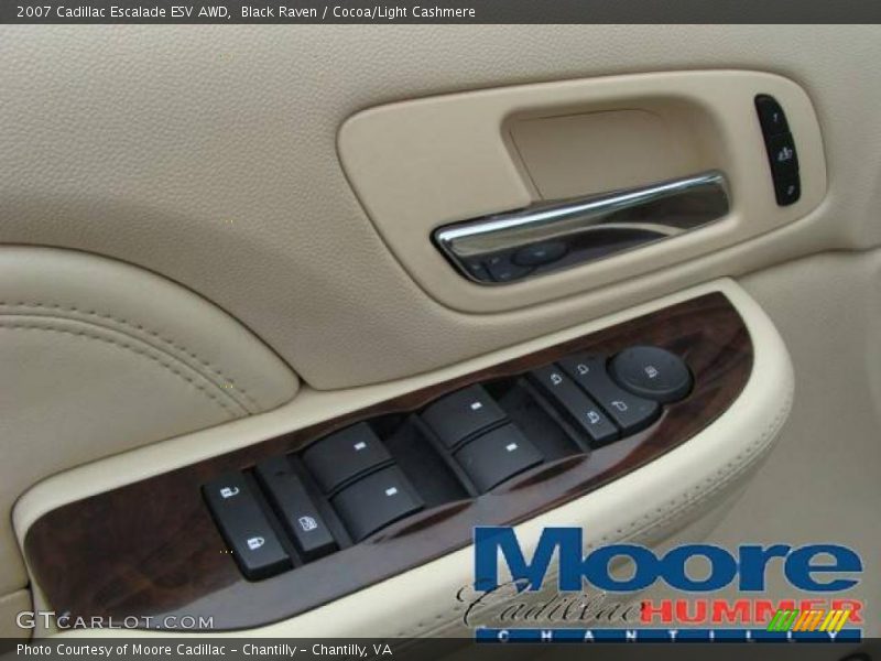 Black Raven / Cocoa/Light Cashmere 2007 Cadillac Escalade ESV AWD
