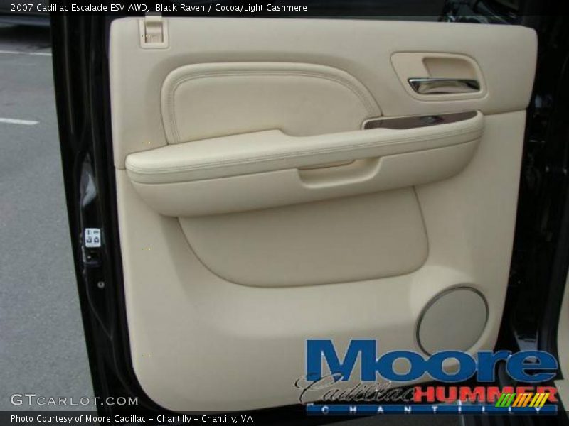 Black Raven / Cocoa/Light Cashmere 2007 Cadillac Escalade ESV AWD