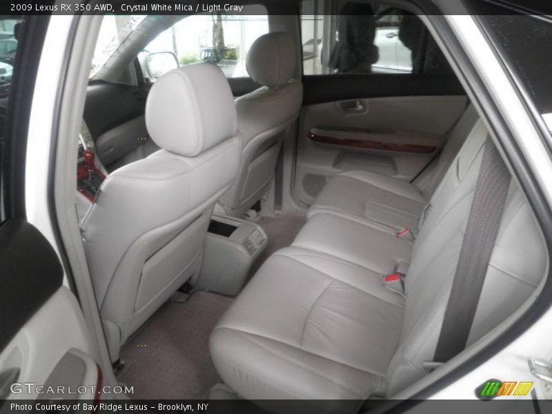 Crystal White Mica / Light Gray 2009 Lexus RX 350 AWD