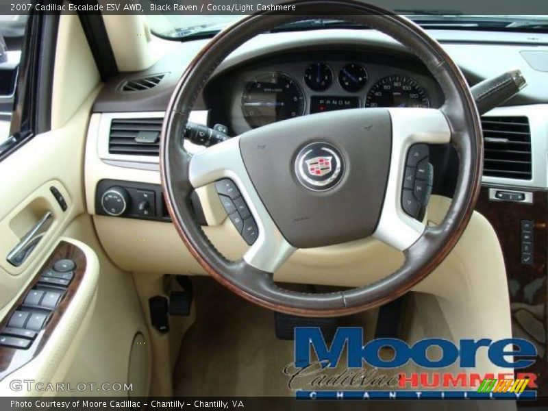 Black Raven / Cocoa/Light Cashmere 2007 Cadillac Escalade ESV AWD