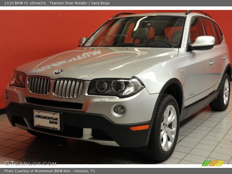 Titanium Silver Metallic / Sand Beige 2010 BMW X3 xDrive30i