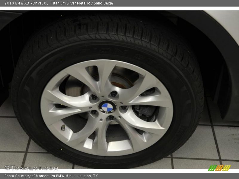 Titanium Silver Metallic / Sand Beige 2010 BMW X3 xDrive30i