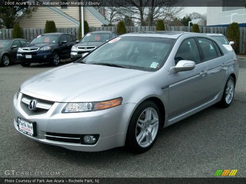 Alabaster Silver Metallic / Ebony 2008 Acura TL 3.2