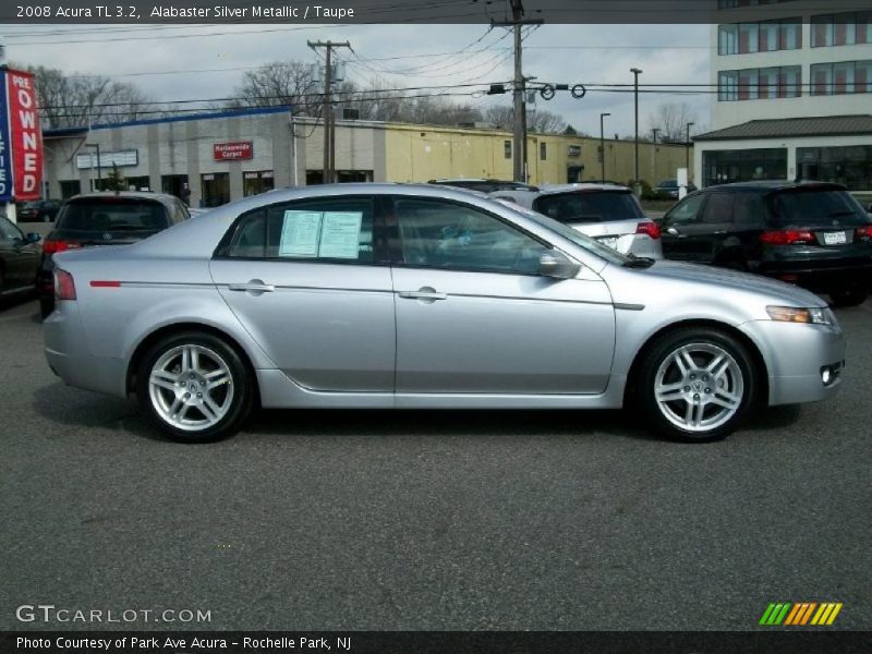 Alabaster Silver Metallic / Taupe 2008 Acura TL 3.2