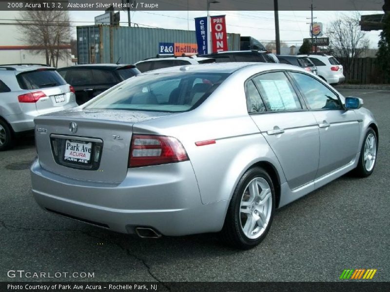 Alabaster Silver Metallic / Taupe 2008 Acura TL 3.2